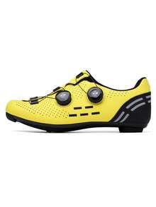 2025 New Cycling Shoes For Men And Women, Road Bike Racing Shoes With SPD Cleats, Locking Speed Cycling Shoes - Yellow - View 4