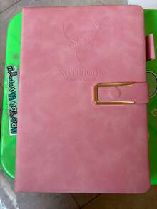 1 pezzo Quaderno spesso formato A5, copertina in pelle PU, 160/360 pagine, blocco note per riunioni aziendali, design minimale con fibbia, forniture per scuola e ufficio