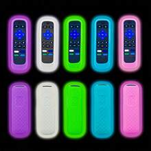 1pc Silicone Glow-In-The-Dark TV Remote Control Protective Case, Suitable For ROKU RC280 Remote, Universal With Lanyard, Anti-Drop And Dirt-Resistant