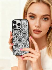 2-In-1 Acrylic Mirror Effect High Definition Pattern Phone Case Compatible With Apple 17, 17 Pro, 17 Pro AMX, 17 Air, 11, 12, 13, 14, 15, 16, 14 Pro Max, 15 Pro Max, 16 Pro Max, 16 Pro, Minimalist Personalized Holiday Gift For Family And Friends, Dual-Layer Design More Shockproof