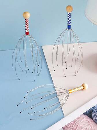 8-Claw Octopus Head Massager With Rolling Beads, 5-Claw Scalp Massager, Soul Extractor