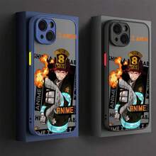 Anime Fire-Fire Cover Compatible With Phone Case New Shockproof Cover Compatible With  16 15 11 12 13 Mini 14 Pro XR X Xs Max Silicone Hard Cover, Cover Compatible With  17 Case,  17 Pro Case,  17 Pro Max Case - Z1 - 查看 4