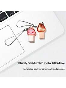 RX-805 USB Flash Drive 64g Genuine Creative Metal High-Speed USB Flash Drive Mini Business Office Stable Student Couple USB Flash Drive Gift - Tin Color - View 6
