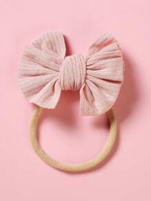 3pcs/Set Solid Color Knitted Bow Baby Headbands, Nylon Elastic Infant Hair Accessories Set - Multicolor - View 7