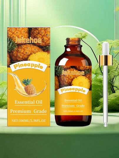 1瓶 - 100毫升限量版菠萝香氛精油，家用香氛扩散器，用于日常放松，空气清新剂，营造宜人的氛围，缓解紧张和压力，舒缓身心。