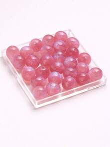 50 件梦幻春夏银河闪光圆形树脂珠，DIY 手链首饰制作用品