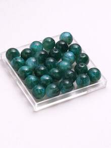 50 件梦幻春夏银河闪光圆形树脂珠，DIY 手链首饰制作用品