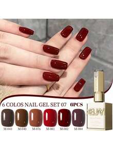 XEIJAYI 15ML 6-Color Nail Gel Polish  - Vibrant Long-Lasting Gel Colors For Women's Salon & DIY Manicure, Professional LED Cure With Chip-Resistant & Glossy Finish, Perfect Gift For Nail Art Lovers - 彩色 - 查看 13