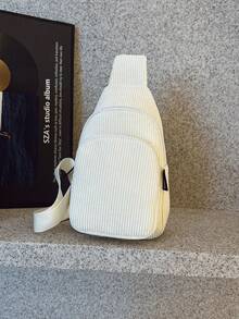 1 Stück Cord Hüfttasche, modisch und vielseitig mit doppellagiger Reißverschlusstasche, verstellbarer Schultergurt, geeignet für Teenager-Mädchen, weibliche Studenten, Erstsemester und Büroarbeiter, sehr geeignet für Büro, Uni, Arbeit, Geschäft, Pendeln, Outdoor, Reisen, Ausflüge, Einschulung College-Stil Hüfttasche