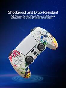 1pc Water Transfer Printing Protective Cover For PlayStation 5 Controller, Anti-Sweat, Anti-Dust, Anti-Scratch, Enhances Gameplay Experience