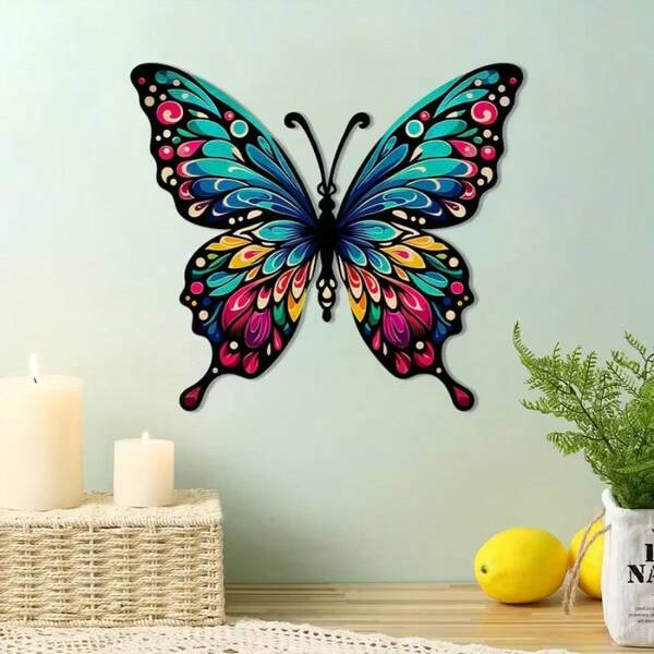 Colorful Butterfly Metal Wall Art - Perfect Gift For Garden Decor, Ideal For Mother's Day, Thanksgiving & Christmas