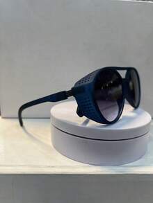 LL Otica Sunglasses Retro Driving Sunglasses Cross-Border Round Frame - Blue - View 2