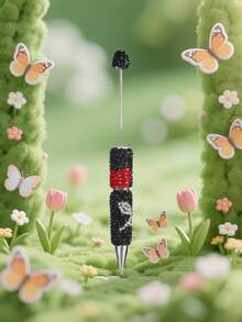 1/3/5/10pcs Multi-Color Luxury Full Crystal Ballpoint Pen With Smooth Black Ink, Creative DIY Jewelry Pen, School/Office/Study Supplies, Gift - Bead Pen - View 13