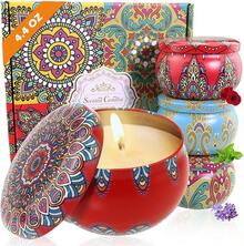Velas Aromaticas Decorativas -  Velas Perfumadas  Piezas Velas Decorativas Ideale para Baño Dormitorio Estudio de Yoga o Cualquier Lugar Perfecta para Navidad Cumpleaños o San Valentín - 4.4 oz - Ver 2