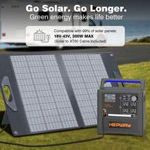 Hepway Power Station 1500W Peak Solar Generator W/ 4 1500W Peak Battery Backup 1154Wh With Pure Sine Wave 120V AC Car Outlets PD 3.0 Lithium Battery Pack Power Supply, Refrigerator Mode, 35dB Power Bank For Camping, Off-Grid, Power Outage RV Van - 美規B型插(110-127V) - 查看 9