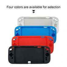 适用于Switch第二代主机的硅胶保护套（1个），3D防滑纹理设计，防滑、防汗、防刮擦，增强握持感 - 彩色 - 查看 7