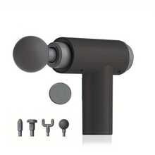 Mini Fascia Pistole Tragbare Massagepistole 4 Ersatzköpfe Körper Rücken Fitness Tiefengewebe Muskel Percussion 6-Gang einstellbar Ultra lange Ausdauer Vibrationsmassagegerät