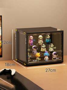 亚克力展示盒，防水透明展示盒，可拆卸亚克力收纳盒，防尘展示柜，多功能收藏品收纳盒，家居装饰，公寓必备，办公室，酒店，桌面装饰，返校季，节日必备（不含摆件）