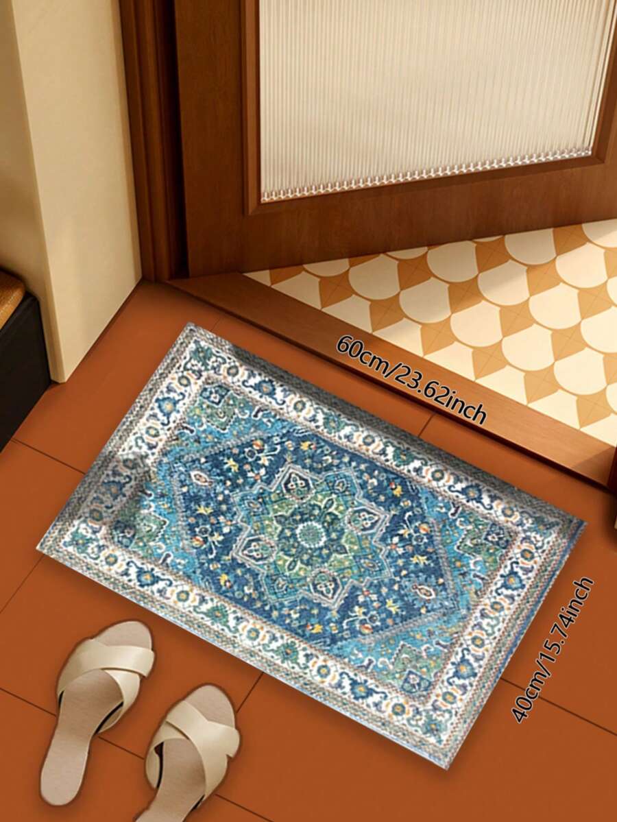 Low-Pile, Easy-Care, Non-Slip Washable Area Rug Suitable For Living Room, Bedroom And High-Traffic Areas. Intricate Pattern, Soft Plush Texture, Cozy Style. Vintage Patchwork Design, Luxurious Velvet Green Geometric Area Rug - Non-Slip, Machine Washable, With A Unique Polka Dot Pattern Backing, Suitable For Living Room, Bedroom, Office - Perfect For Halloween And Christmas Decor