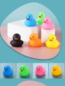 10/20/30pcs Pack Solid Color Squeeze Squeaky Cute Little Duck PVC Plastic Floating Water Pool Toys, Stress Relief & Party Favors, Suitable For All Seasons,Mini Rubber Ducks,Summer Toy,Water Squishy