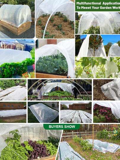 1 Durable PET Frost-Proof Plant Cover - Thick, Generous Fabric For Outdoor Gardens And Patios, Perfect For Winter Sowing, Seedlings And Vegetables