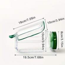 1pc Salad Storage Box - Simple And Modern Style. Integrated Design, Large Capacity, Portable Compartmentalized Structure, Made Of Polypropylene Plastic. Transparent Box + Separate Sauce Compartment + Detachable Lid. Side-Opening Sealed Salad Bowl For Portable Lunch Box. Suitable For Office Personnel's Meal Preparation / Fitness Light Food / Outdoor Picnic / Student Takeout / Daily Food Storage. - Multicolor - View 8