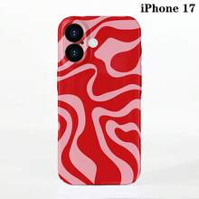 1pc Minimalist Asymmetrical Patchwork Pattern Glossy Hard Shell Phone Case, Suitable For IPhone 11/12/13/14/15/16 Pro Max