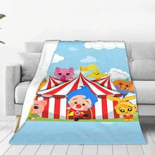 Cute Cartoon P-Plim Plush Blanket Girls Boys  Flannel Throw Blanket For Couch Bed Soft Custom Quality Bedspread Birthday Gift.Webp - Đen (đen) 4 - Xem 1