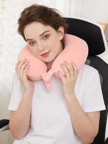 可调节柔软旅行颈枕，男女通用，头部支撑枕，飞机枕，适用于飞机、汽车和家用躺椅，旅行配件，助眠，度假，露营，办公用品，露营装备