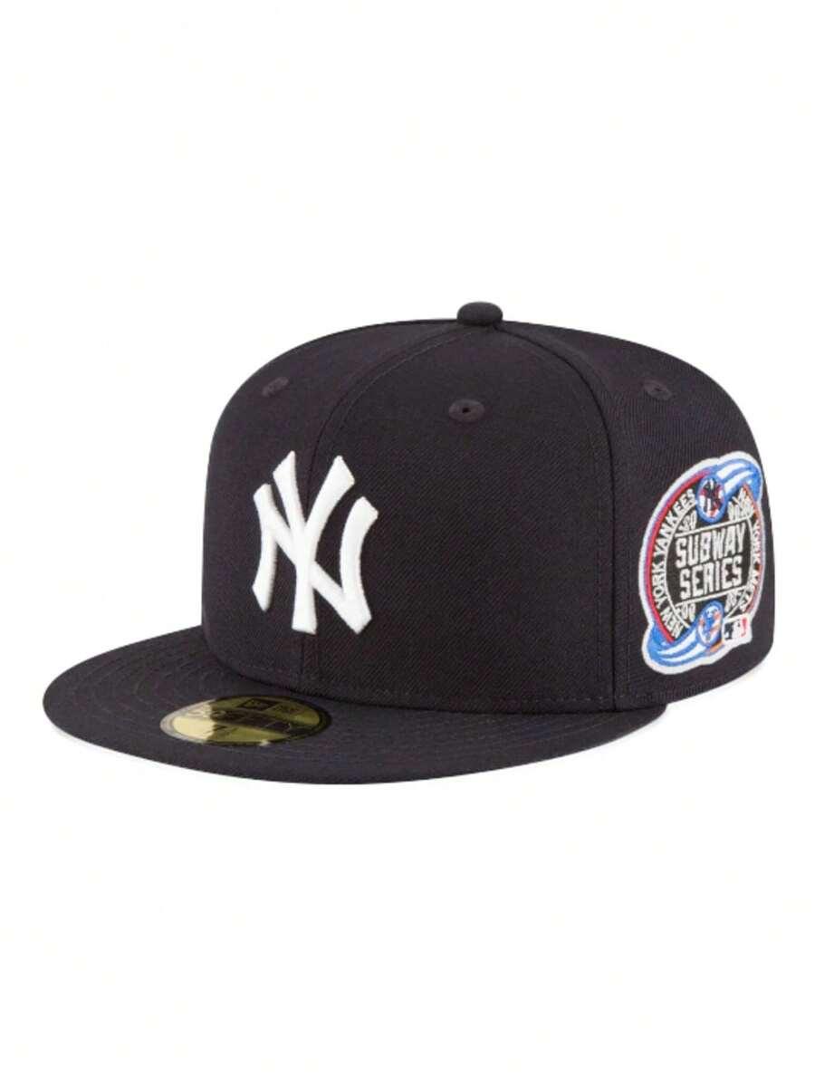 New Era 59FIFTY棒球帽 运动防晒 透气舒适 印有品牌标志 百搭 弹性好 印花撞色 日常健身 外出街头风 学校 旅行 海军蓝 11941901 - 黑色/赭色 - 查看 1