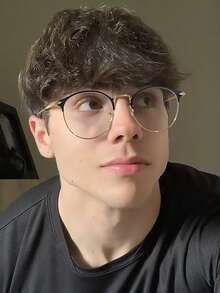 1副男士金属复古圆形镜框时尚眼镜，适合日常阅读和通勤。 - 彩色 - 查看 10