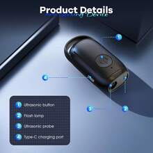 Mini Ultrasonic Dog Repeller,Anti Barking Device For Dogs, Portable Handheld Dog Bark Deterrent Devices With LED Light,Rechargeable Anti Barking Device With Strobe Light,Powerful Dog Barking Device Indoor Outdoor,Effective Stop Control Bad Behavior Dog Training Tool - Multicolor - View 7