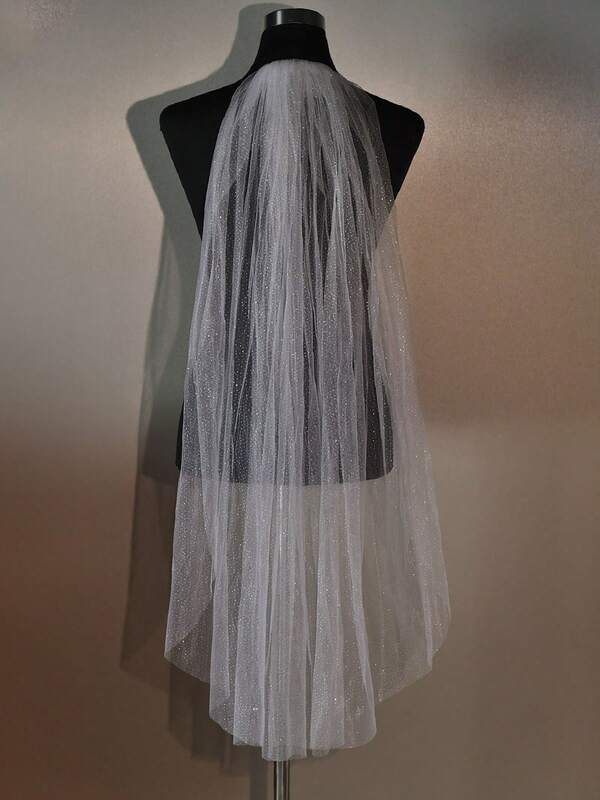 1 Stück glänzender sternfarbener Brautschleier, einfach und vielseitig, geeignet als Hochzeitsaccessoire für Frauen