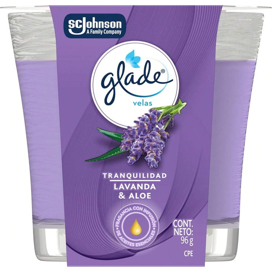 Velas Tranquilidad, Aroma Lavanda & Aloe, Fragancia con Infusión Especial de Aceites Esenciales - 1 - Ver 1