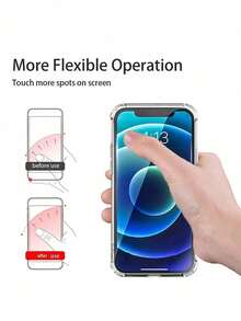 Transparent Mobile Phone Ring Bracket 360 ° Rotation Mobile Phone Ring Bracket Mobile Phone Finger Bracket, Slouchy Acrylic Ring Rack, Vertically Flip Compatible With IPhone, Android Phone, Gift For Birthday, Family, Friends Finger Ring Holder, Phone Grip, Phone Accessories - Clear - View 4