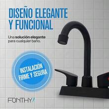 Mezcladora para Bao y Cocina Alta Durabilidad y Diseo 500111 - Negro Mate con Palancas - Ver 7