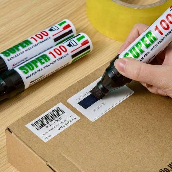 1pc Extra Large Permanent Marker Pen, For Identity Theft Protection, Privacy & Address Concealment, Wide Chisel Tip For Marking & Labeling