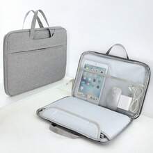 9-11英寸/13英寸/13.3英寸/14-15.4英寸平板电脑保护套,加厚旅行保护套,兼容iPad Pro 11英寸(M4)、iPad 10.9英寸(第十代)、iPad Air 11英寸(M2)、Galaxy Tab S9/S8、14.1-15.4英寸笔记本电脑 - 时尚薄荷绿、商务黑和甜美粉(3种颜色可选)| 办公用品、日常必备、返校季、节日/生日礼物、电子产品收纳包 - 灰色 - 查看 20