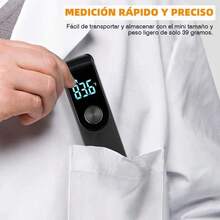 Termómetro Digital de Temperatura de Bolsillo Ultra Portátil (Blanco) - Negro - Ver 4