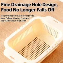 1 قطعة مصفاة حوض قابلة للتوسيع مع مقبض قابل للتعديل، سلة تصريف بلاستيكية متعددة الوظائف، رف تصريف قابل للسحب، مصفاة حوض المطبخ، سلة للخضروات والفواكه، سلة تصفية، رف تجفيف الأطباق، مناسبة للمعيشة والمنزل والمطبخ وحفلات الشاطئ الصيفية والطعام والتخييم وصندوق التخزين وديكور الغرفة ولوازم المطبخ والسلال