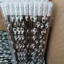 10 lápis HB com tema de futebol - adequados para escrever, desenhar e esboçar - lápis de madeira duráveis, artigos de papelaria esportivos para casa, escola, presentes, artigos de papelaria para festas, materiais de escritório