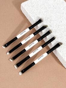 MAANGE 5 قطع مجموعة فرش ظل العيون ذات الرأسين للاستخدام المزدوج، فرشاة ظل العيون، فرشاة الحواجب، فرشاة الآيلاينر، فرشاة التظليل، فرشاة تظليل الأنف، فرشاة الكونسيلر، فرشاة التفاصيل، مجموعة فرش مكياج محترفة متعددة الوظائف للاستخدام المنزلي أو السفر، هدايا للأصدقاء، فرشاة الحواجب، فرشاة ظل العيون، فرشاة الرموش