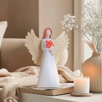 5.2 Inch Angel Figurine, Can Be Used As Memorial Gift For Departed Loved Ones, Retirement Gift (For Sisters, Friends, Grandmothers, Mothers, Teachers, Nurses), Birthday Gift, Or Home Decor