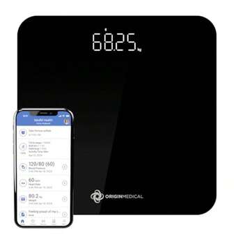 Origin Medical Digital Bathroom Scales Premium Glass Design HighPrecision Sensors And Bluetooth Connectivity For Accurate Weight Tracking