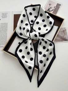 1pc Women Carriage Print Fashion Style Silk Scarf Bandana,Hair Band,Head Band Ideal For Dressing Up Your Look - 彩色 - 查看 3