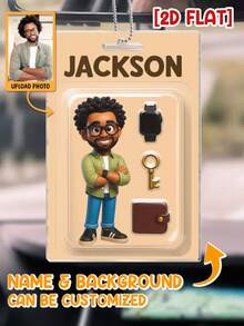 Custom 2D Action Figure Pack Packaging Toy Box Style Art Gift Personalized Car Decor, Car Ornament Gift For Family, Friends, Xmas Decoration, Multi-Functional, Ornamental, Reusable, Exquisite, Stylish, High-Quality, Colorful, Modern, Custom, Personalized, Ideal Gifts For Him, Boyfriend, Dad, Girlfriend, Mom, Family, Friends, Tea Room, Home, Garden, Office, For Anniversaries, For Valentine's Day, For Mother's Day, For Birthdays, For Father's Day, For Graduation, For Weddings, For Housewarming, Customized Home Decor Supplies, Home Room Decor Gifts, Office Decor, Elegant Living