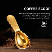 15 ml/30 ml Cuillère à mesurer en acier inoxydable pour café, cuillère à court manche pour grains de café, feuilles de thé, poudre de lait, ustensiles de cuisine - Multicolore - Voir 5