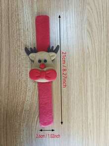 12/24 件圣诞节节日腕带套装 - 各种圣诞老人、雪人、驯鹿、熊设计 - 非电动节日派对手环，适合圣诞节庆祝活动、酒吧和聚会 - 彩色 - 查看 3