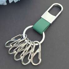 1 Set multifunktionaler Schlüsselanhänger mit Schnellverschluss, praktische Kategorisierung mit mehreren Ringen & Haken, luxuriöser minimalistischer Schlüsselanhänger aus Metall (1 großer Ring + 5 kleine abnehmbare Haken) Taschenbaumler, Geschenkideen für Auto, Lehrer, Freundin, Schwester