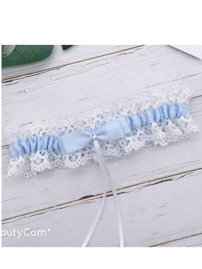 Elegant White Lace Bridal Thigh Belt With Lace Bow Decoration, Elegant Wedding Bridal Thigh Belt, Elegant Bridesmaid Suspender